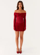 Jules Mini Dress - Raspberry