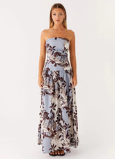 Carmel Maxi Dress - Bluewood Blossom