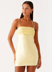 Belize Mini Dress - Lemon