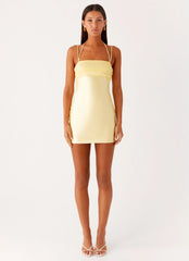 Belize Mini Dress - Lemon