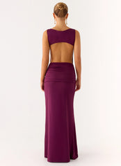 Fault Line Maxi Dress - Plum